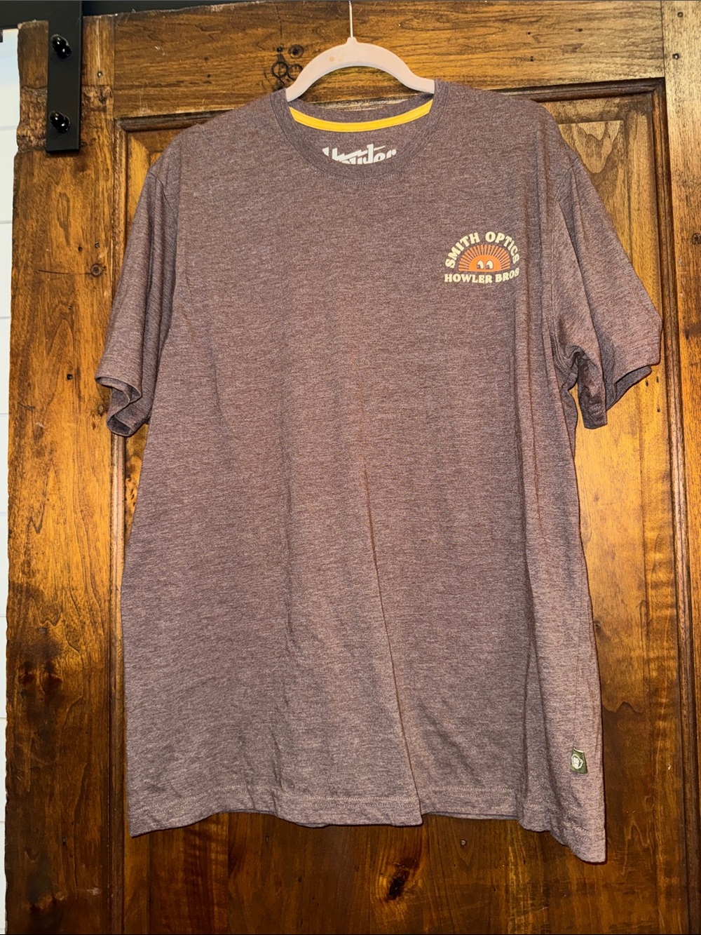 Howler Brothers Brown Short Sleeve Tee with Smith Optics Chest Graphic